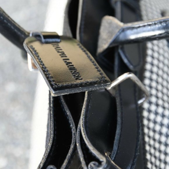 Vintage Polo Houndstooth PVC Tote---HUGE, RARE! - Picture 3 of 8